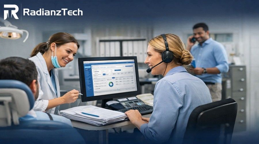 Medical Billing Services in California team helping a dental clinic with HIPAA-compliant billing and insurance claims