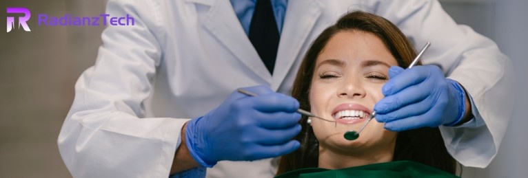 Dental Billing Services supporting dentists while a patient receives professional dental treatment in clinic