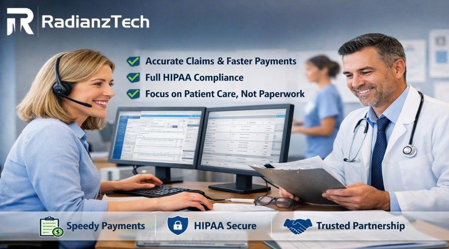 Medical billing company helping doctors with accurate claims, faster payments and HIPAA compliant billing